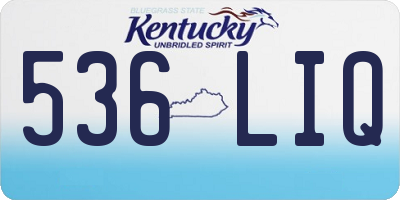 KY license plate 536LIQ