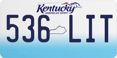 KY license plate 536LIT