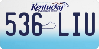 KY license plate 536LIU