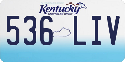 KY license plate 536LIV