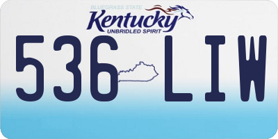 KY license plate 536LIW
