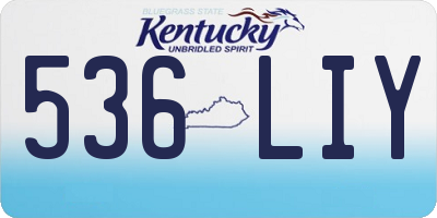 KY license plate 536LIY