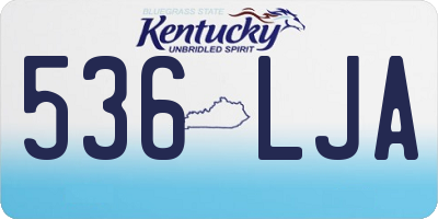 KY license plate 536LJA