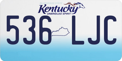 KY license plate 536LJC