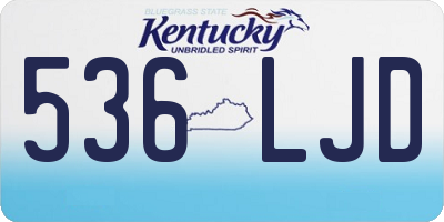 KY license plate 536LJD