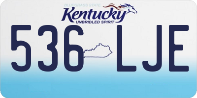 KY license plate 536LJE