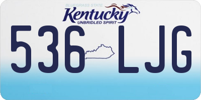 KY license plate 536LJG