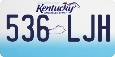 KY license plate 536LJH