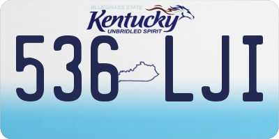 KY license plate 536LJI