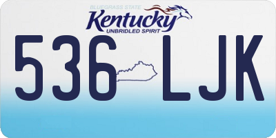 KY license plate 536LJK