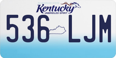 KY license plate 536LJM