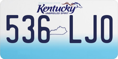 KY license plate 536LJO