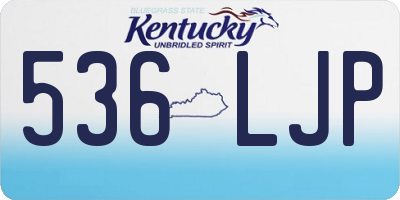 KY license plate 536LJP