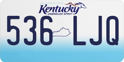 KY license plate 536LJQ