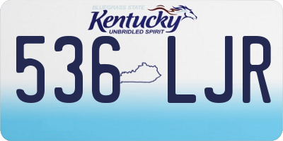 KY license plate 536LJR
