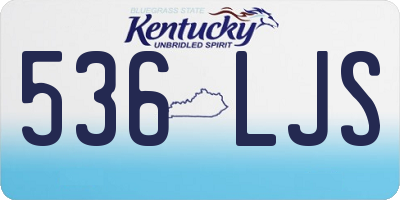 KY license plate 536LJS