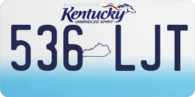 KY license plate 536LJT