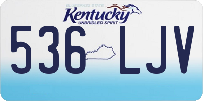 KY license plate 536LJV