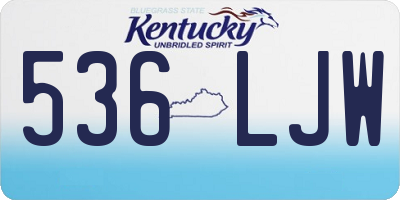 KY license plate 536LJW