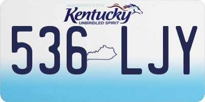 KY license plate 536LJY
