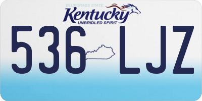 KY license plate 536LJZ