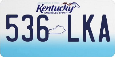 KY license plate 536LKA