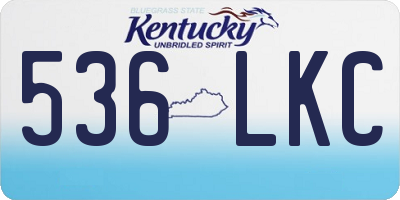 KY license plate 536LKC