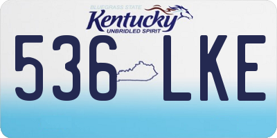 KY license plate 536LKE