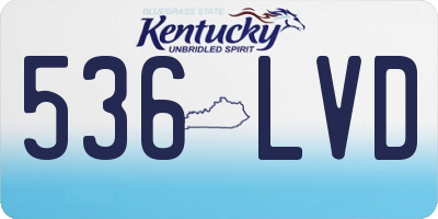 KY license plate 536LVD