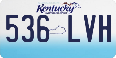 KY license plate 536LVH