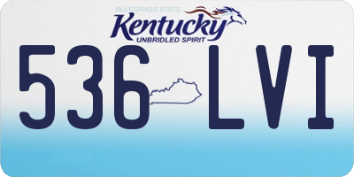 KY license plate 536LVI