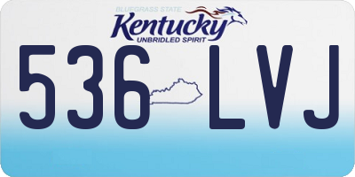 KY license plate 536LVJ