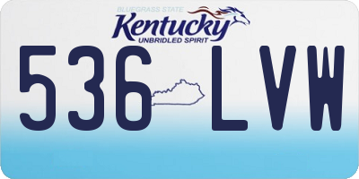 KY license plate 536LVW