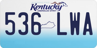 KY license plate 536LWA
