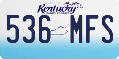 KY license plate 536MFS
