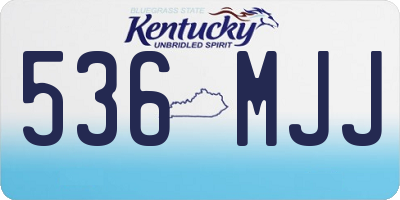 KY license plate 536MJJ