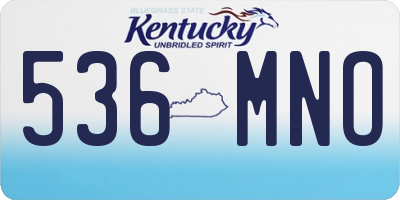 KY license plate 536MNO
