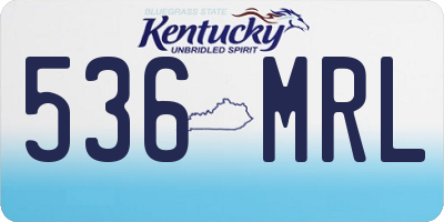 KY license plate 536MRL