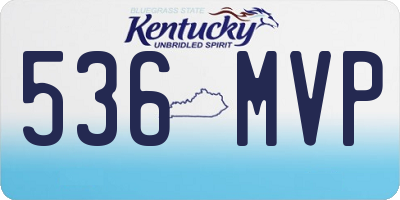 KY license plate 536MVP