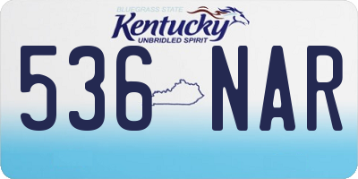 KY license plate 536NAR