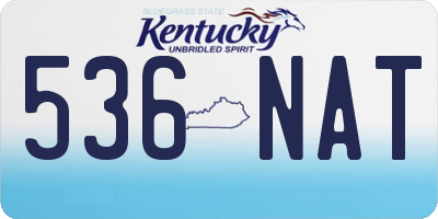 KY license plate 536NAT