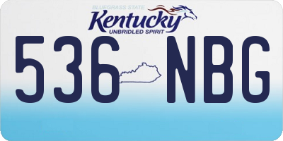 KY license plate 536NBG