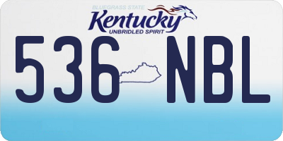 KY license plate 536NBL