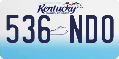KY license plate 536NDO