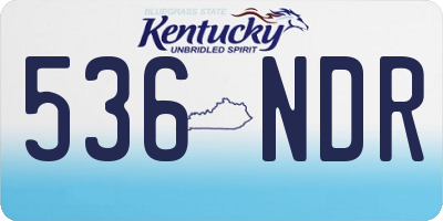 KY license plate 536NDR