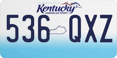 KY license plate 536QXZ