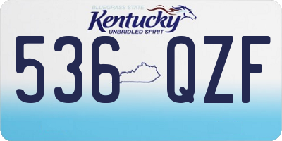 KY license plate 536QZF