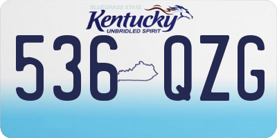 KY license plate 536QZG