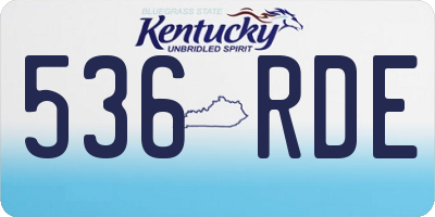 KY license plate 536RDE