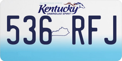 KY license plate 536RFJ